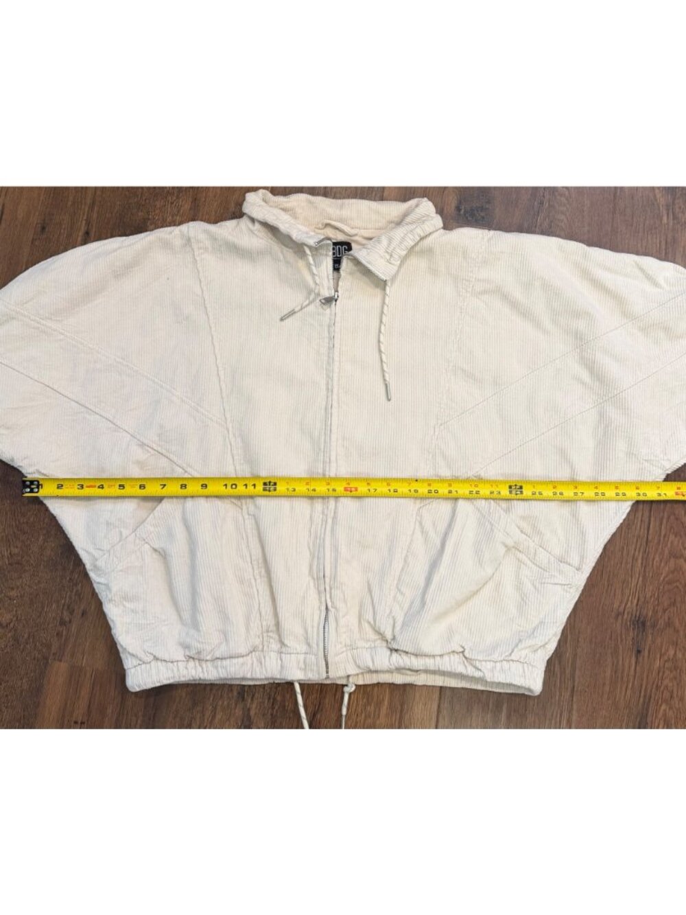 Urban Outfitters BDG Ribbed Cropped Jacket Cream sz XS - Picture 9 of 11